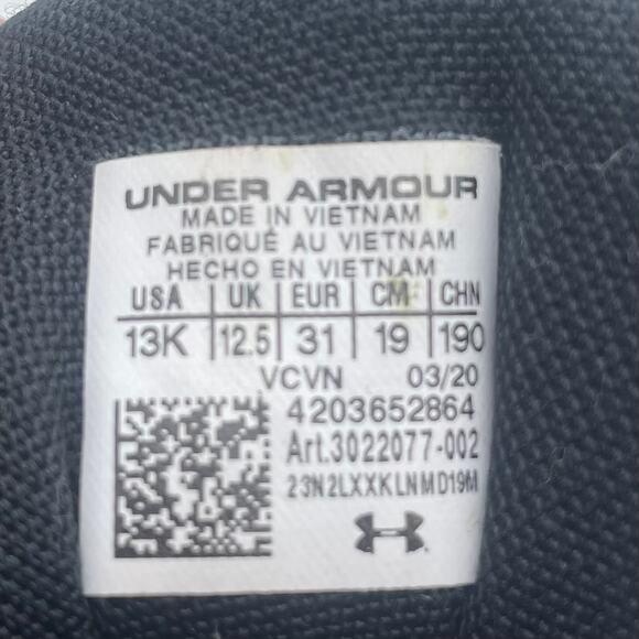 Under Armour UA Glyde RM Baseball Softball Cleats Black White Unisex Toddler 13 - Picture 7 of 8